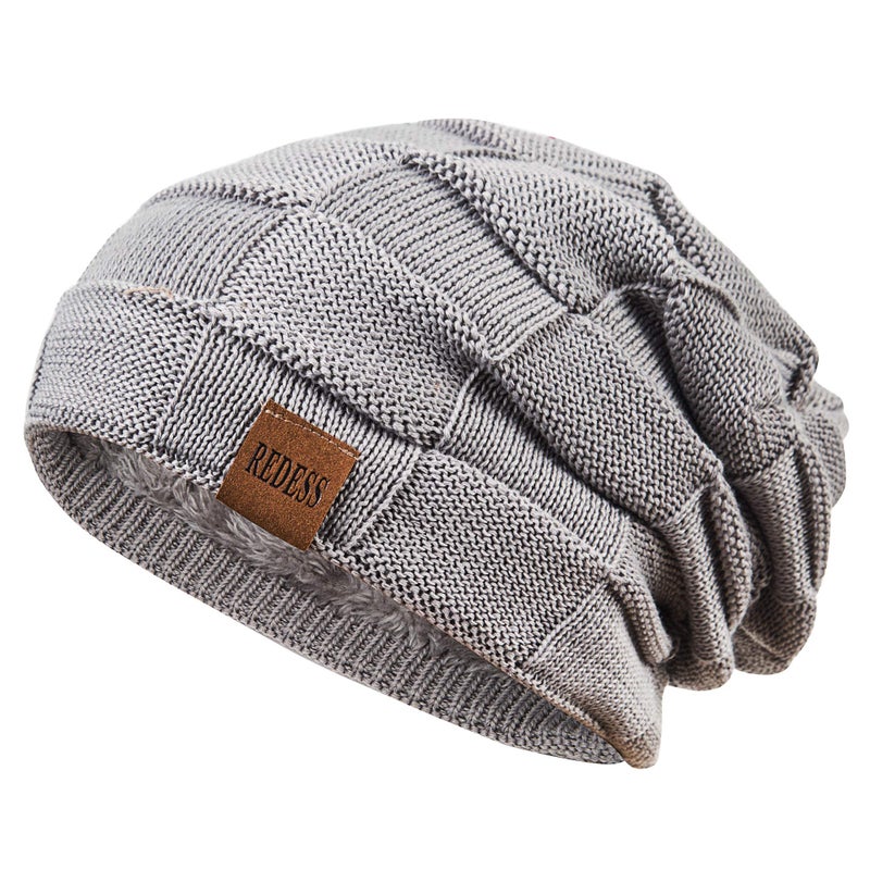 REDESS Beanie Hat for Men and Women Winter Warm Hats Knit Slouchy Thick Skull Cap - Image 1